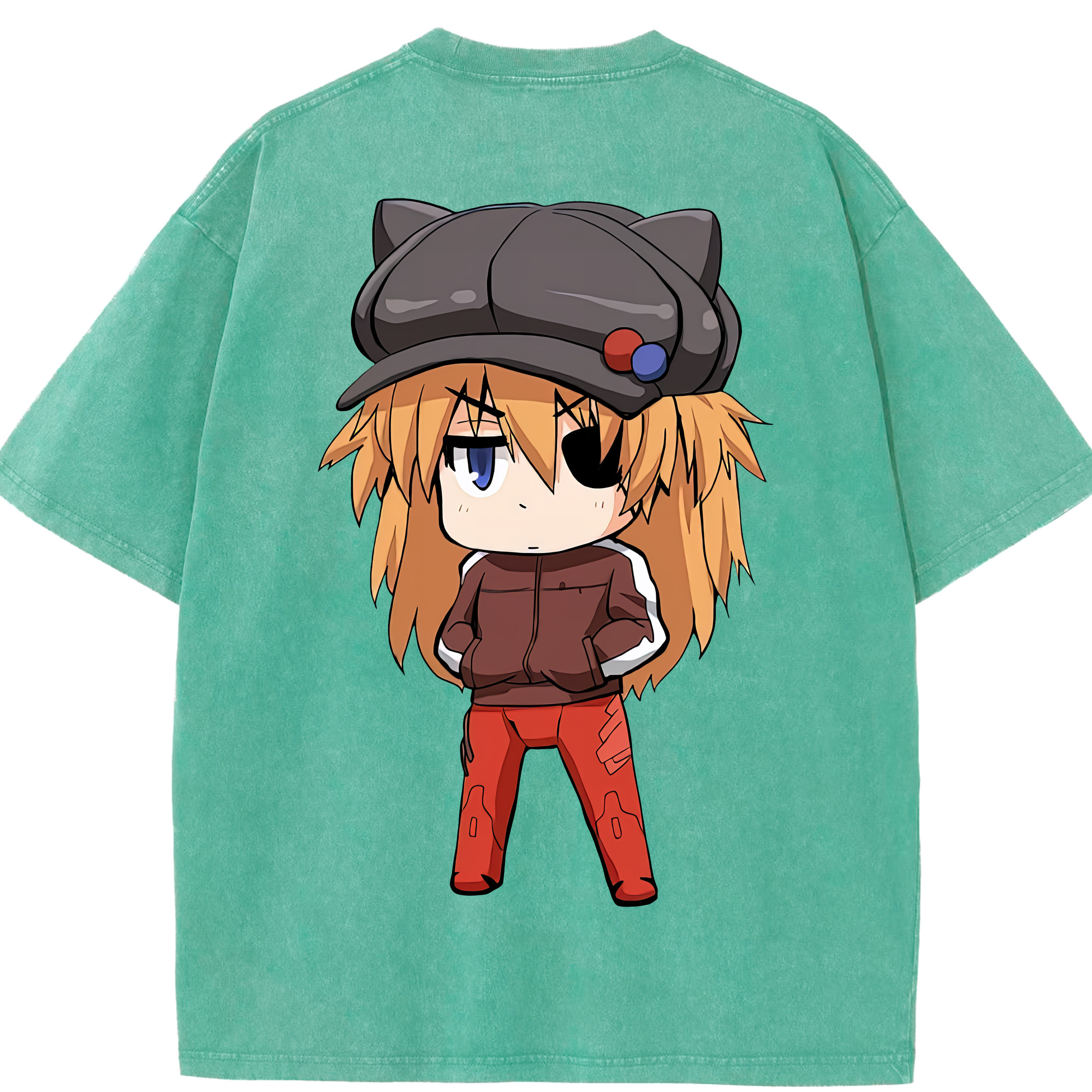 （画像用） EVA 新世紀エヴァンゲリオン 綿100% ヴィンテージ風 半袖Tシャツ（背面プリント）